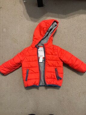 5 for $25 Carter's Red Jacket with Gray Fleece Lining and Blue Trim